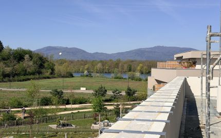 Vue en avril de la terrasse