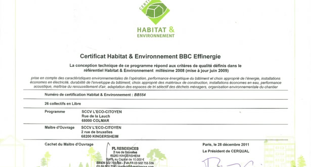 C'est avec fierté que FL Résidences vous annonce sa nouvelle certification BBC Effinergie.