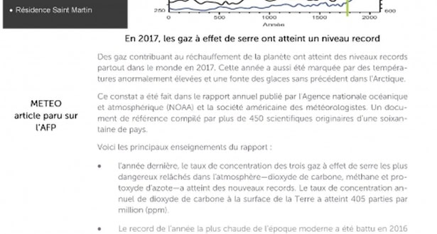 Newsletter 14 - Focus sur les gaz à effet de serre pour 2017