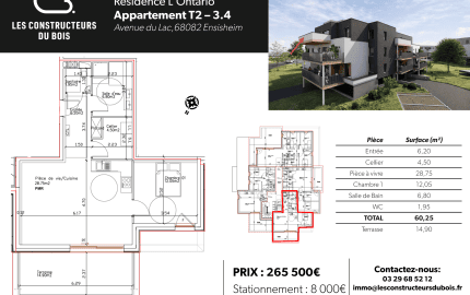 Plan du logement et surfaces