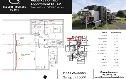 Plan du logement et surfaces