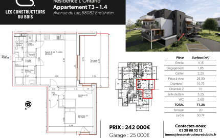 Plan du logement et surfaces