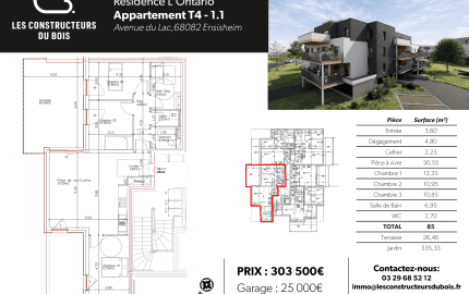 Plan du logement et surfaces