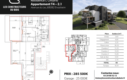 Plan du logement et surfaces