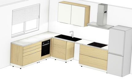 Cuisine SCHMIDT. Le frigo n'est pas compris.