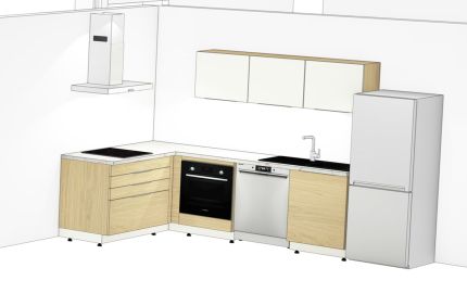 Cuisine SCHMIDT. Le frigo et le lave-vaisselle ne sont pas compris.