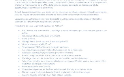 Récapitulatif du logement 415
