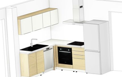 Cuisine SCHMIDT. Le frigo et le lave-vaisselle ne sont pas compris.