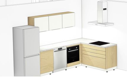 Cuisine SCHMIDT. Le frigo et le lave-vaisselle ne sont pas compris.