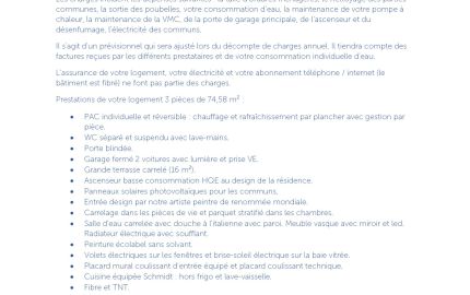 Récapitulatif du logement 418