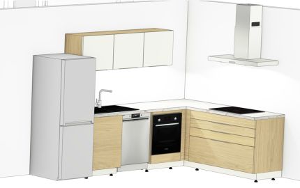 Cuisine SCHMIDT. Le frigo et le lave-vaisselle ne sont pas compris.
