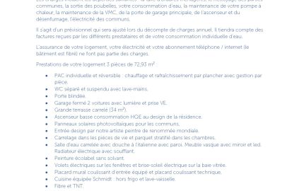 Récapitulatif du logement 421