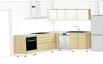 Cuisine SCHMIDT. Le frigo et le lave-vaisselle ne sont pas compris.
